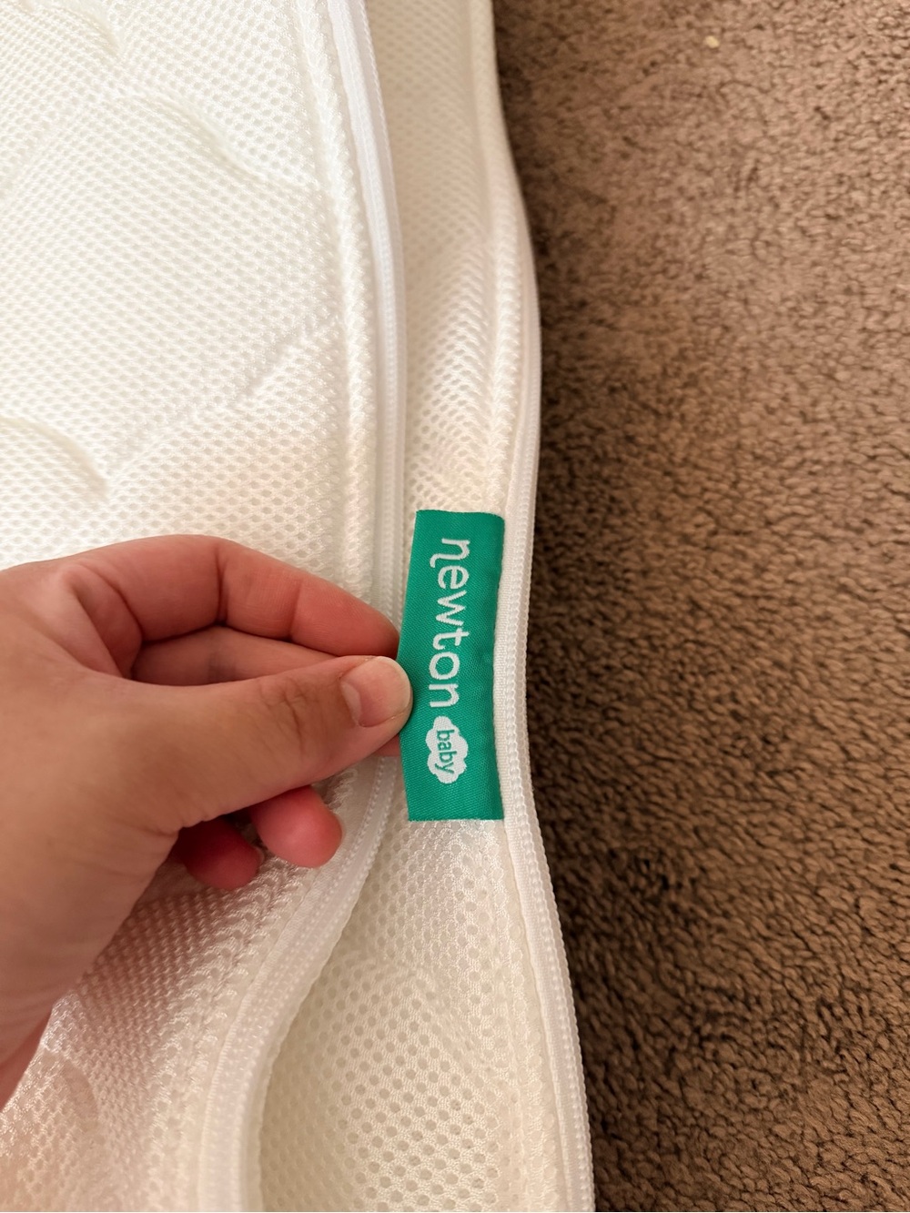 Newton White Breathable Crib Mattress cover